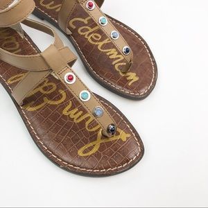 Sam Edelman Genevive Studded Sandal in Camel